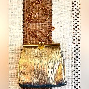 Vintage La Royale 1970’s Gold Crossbody Chain Purse